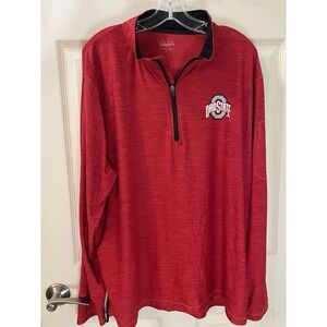 Ohio State Buckeyes Lg Sleeve Quarter Zip Men's Pullover Phone Pocket No Tag 2x
